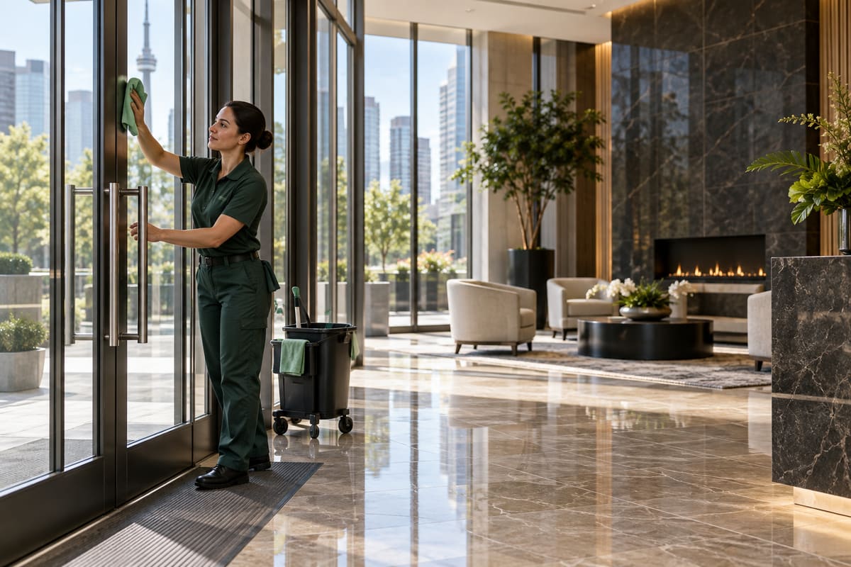 highrise condo lobby cleaning