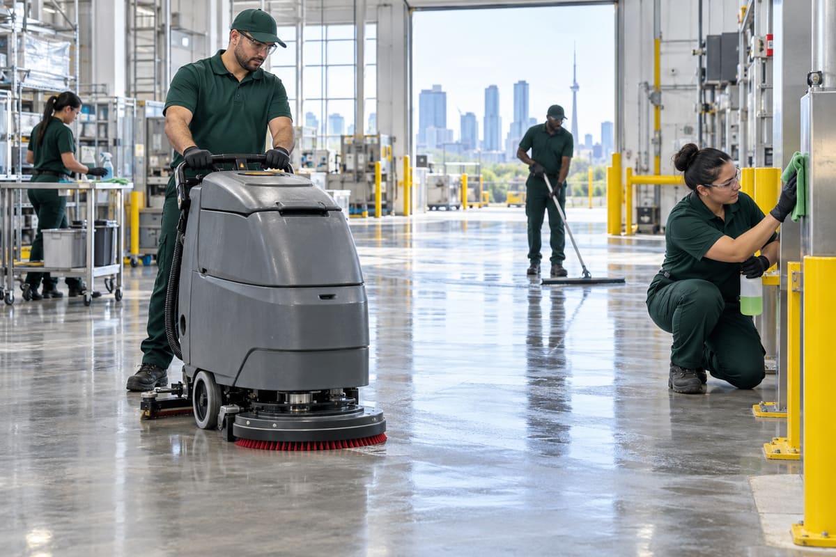 Toronto locker facility with clean floors